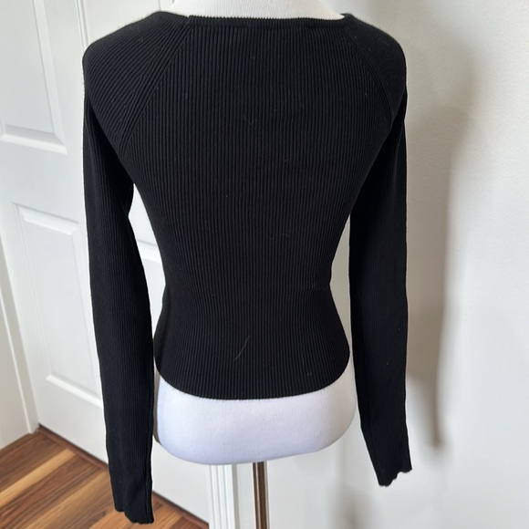 Endless Rose Ribbed Long Sleeve Top Extra Small - Picture 2 of 3